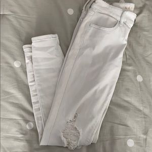 White Ripped American Eagle Jeans